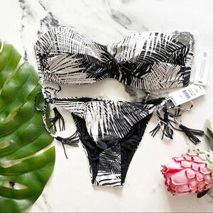 PilyQ Nassau Goddess Bandeau Bikini Set NWT